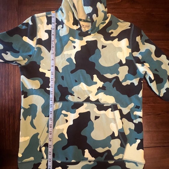Tek Gear Camo Green Ultra Soft Fleece Hoodie Sweatshirt, Size XL - Picture 8 of 9